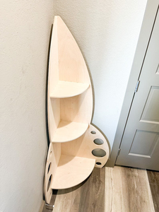 202407 meubles en bois garçon chambre pépinière cadeau fusée enfant en bas âge coin jouet étagère Montessori jouet étagère fusée étagère - Product Image 5