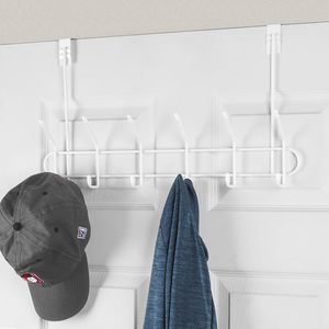 Chrome Iron Over Door <b>Hooks</b> Metal 5-10 Hangers Coat Hanging Rack Behind Door Over Door <b>Hook</b> for Hanging - Product Image 1