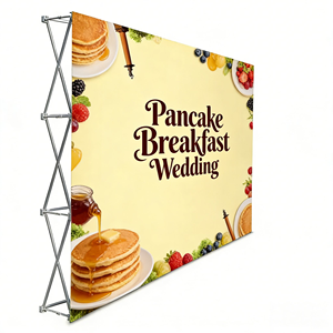 Grafismos Personalizados Impresos para Ferias Comerciales y Exposiciones, Banner Curvo y Recto para Stand de Exhibición, Fondo de Pared Publicitaria de Tela - Product Image 2