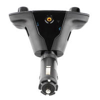 Transmisor FM Inalámbrico Portátil para Manos Libres, Adaptador de Radio MP3 con Alcance de 10 m, Soporte para Tarjeta TF, Kit para Auto con Doble USB