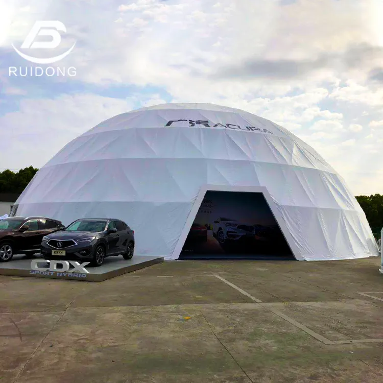 Hot Selling Geodesic Big Dome Tent White Transparent Cover For Car Exhibition Events Popular Sale