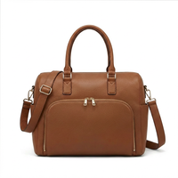cuir véritable maman fourre-tout grande capacité bébé organisateur sacs avec poche pour bouteille voyage maternité OEM fabricant
