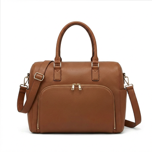 cuir véritable maman fourre-tout grande capacité bébé organisateur sacs avec poche <span class=keywords><strong>pour</strong></span> bouteille voyage <span class=keywords><strong>maternité</strong></span> OEM fabricant - Product Image 2