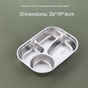 Assiette à lunch divisée en acier inoxydable 304, 3 compartiments, plateau alimentaire pour enfants, poli électrolytique, sans BPA, pour le camping et l'école - Product Image 4