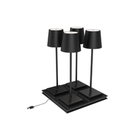 Lampe de bureau LED intelligente et créative pour chambre d'hôtel, avec chargeur sans fil multi-ports pour téléphones portables, lampe de table