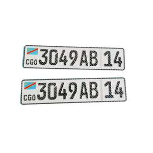 Placas de matrícula de motor Congo, placas de motocicleta CGO - Product Image 4