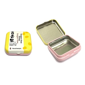 Chattering Net Red 16g Candy <b>Box</b> Square Tinplate Small Food Grade <b>Empty</b> Flip Mint Candy Iron <b>Box</b> Customizable - Product Image 5