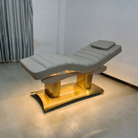 Ensemble de mobilier pour salon de beauté : Lit de massage électrique à 3 moteurs, lit cosmétique réglable pour cils et visage, lit de beauté électrique hydraulique