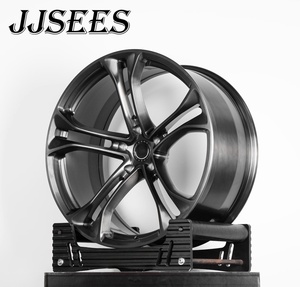 JJSEES Jantes forgées 5x120.65 pour Corvette ZR1 Z06 C6 C7 C8 19 20 21 pouces, jantes légères en alliage concave noir brillant - Product Image 1