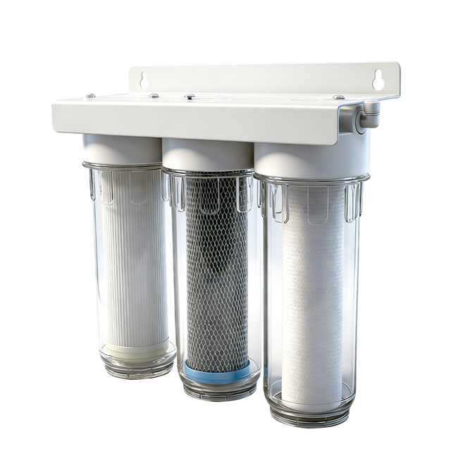 Orange Manufacturer Home Use Triple Simple 3 Stages Tankless Counter Top Water Filter Purification for Household System