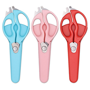 <b>Kitchen</b> <b>Scissors</b> Stainless Steel Blue Handle With Magnetic Strip For Home Use - Product Image 2