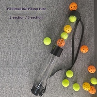 Baril de ramassage de balles de pickleball en plastique, pas besoin de se pencher pour les sports de plein air, 500g