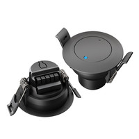 Boîtier encastré au plafond pour interrupteur automatique à capteur domestique, compatible radar micro-ondes et infrarouge passif (PIR)