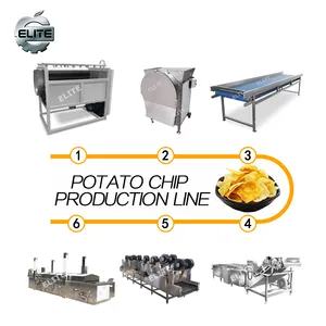 Full Automatic Frozen French Fries Potato Chips Making Machine Production Line