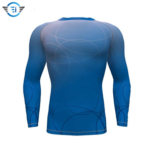 Camisa de compresión de manga larga para hombre, camisa de natación con estampado de sublimación, protector de sarpullido de secado rápido - Product Image 5