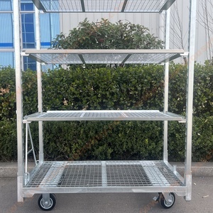 Chariot de pépinière galvanisé à chaud chariot de semis de fleurs chariot de plantes danoises supports de chariot de jardin centre de plantes chariot danois - Product Image 4