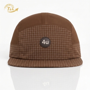 หมวกแก๊ป 4u 5 ชิ้น แบบ Snapback ผ้าฝ้าย 100% ลายตารางสีน้ำตาล ผ้าเดนิม/ผ้าคอร์ดูรอย  แบบ unisex สวมใส่สบาย ปรับขนาดได้  ปักลาย  มีกระเป๋า  ใส่ได้ทุกฤดู - Product Image 2