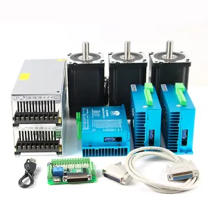 Good Quality 4 / 3 Axis Cnc Kit Nema 34 Closed Loop Stepper Motor Breakout Board JKHS86 Driver Power Supply Easy Servo Motor