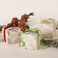 Boîte de dragées de mariage à motif floral, boîtes à bonbons pour mariage