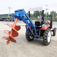 Tarière de sol robuste pour tracteur, entraînée par prise de force, avec attache 3 points, pour plantation d'arbres et clôtures - En promotion