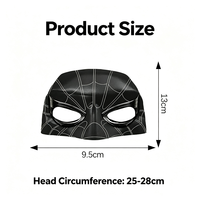 Masque de chat d'Halloween à motifs variés, jouet, maquillage, fête dansante, 25-28 cm de circonférence de tête, masque demi-visage en plastique, fournitures pour animaux de compagnie