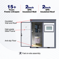 Toilette portable écologique préfabriquée pour les chantiers de construction de camping en plein air utilisation d'urgence et système d'eau chaude du parc