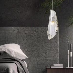 Zèle éclairage nordique cuivre créatif chambre chevet lumière luxe cristal pendentif lustre - Product Image 5