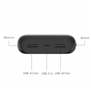 Batería Externa Portátil de 20000mAh con Capacidad Real, Salida Dual USB Tipo-C, LED, Cargador de Batería Externo para Teléfono, Venta al por Mayor de Fábrica - Product Image 3