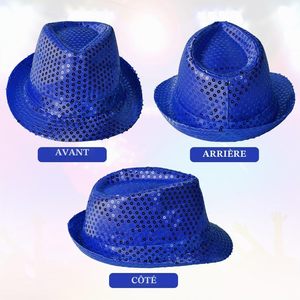 Sombrero Vaquero de Mezclilla con Lentejuelas Plateadas de Alta Calidad, Moderno y Brillante, con Funciones Múltiples, Resistente al Agua, Funciona con Batería, para Diwali y Ramadán - Product Image 3