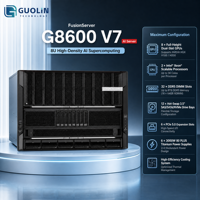 Server Rak Komputasi Kepadatan Tinggi FusionServer G8600 V7 8U 8 Modul GPU Intel Xeon Scalable AI Grosir