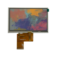 Layar LCD TFT Modul Sentuh Resistor 5 Inch IPS 800 * 480 Konektor RGB 40PIN IC Driver ST7262