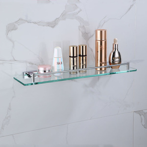 Étagère de <span class=keywords><strong>douche</strong></span> moderne en <span class=keywords><strong>verre</strong></span> à montage mural à un seul niveau Étagère de salle de bain en <span class=keywords><strong>verre</strong></span> Support de <span class=keywords><strong>douche</strong></span> en <span class=keywords><strong>verre</strong></span> unique - Product Image 3
