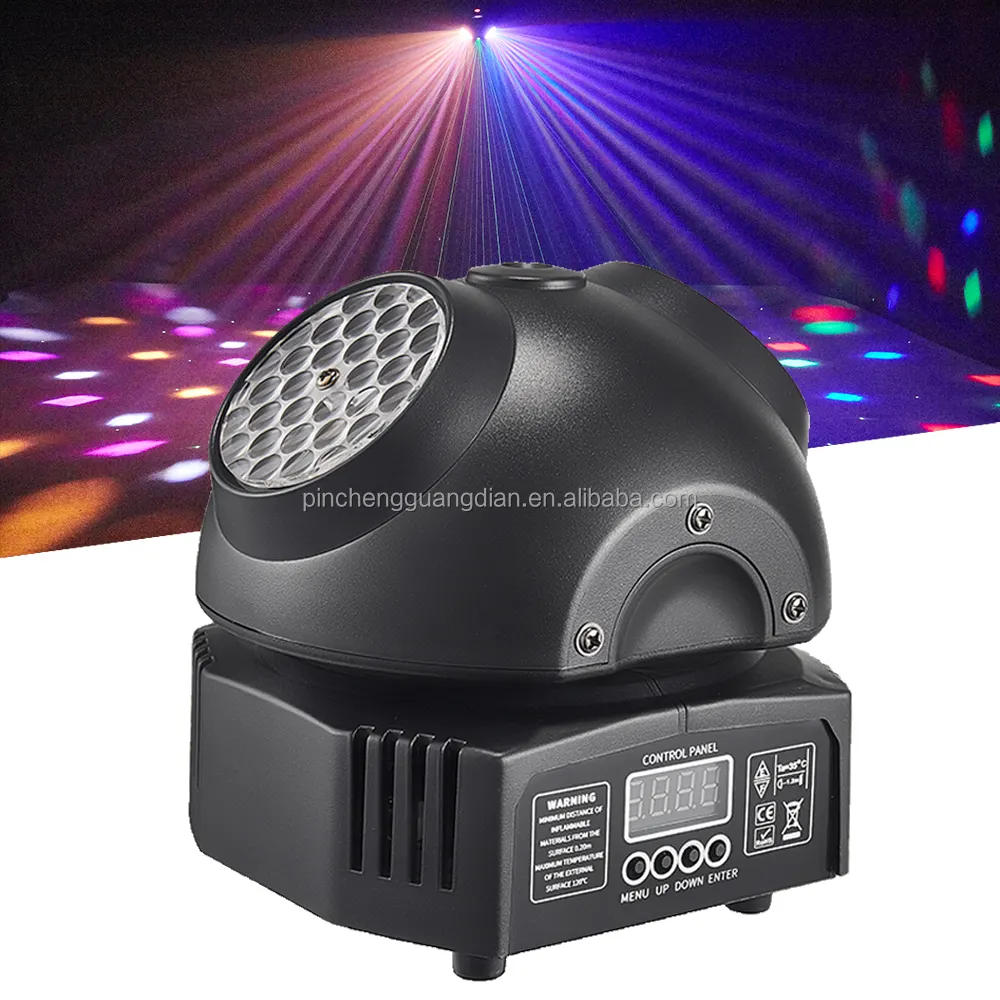 Nouveau design Mini kaléidoscope 36W à tête mobile Laser vert clair Dmx Disco Lights avec télécommande