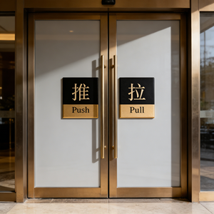 Panneau de porte coulissante en acrylique pour hôtel, magasin, gîte – Série complète, finition anodisée durable, panneau de conseils pratiques – ODM OEM - Product Image 3