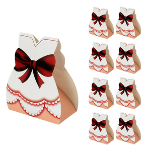 Cajas de Regalo de Papel Pequeñas de Color <span class=keywords><strong>Rosa</strong></span> para Novios, Decoración para Despedida de Soltera, Cajas de Recuerdos para Vestidos y Trajes de Etiqueta con Azúcar - Product Image 3