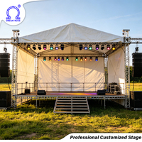 Scène portable de haute résistance en aluminium imperméable et résistante aux intempéries de nouvelle génération 1,22x2,44m pour festival de musique en plein air