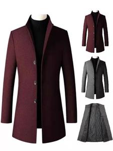 Veste d'hiver pour <span class=keywords><strong>homme</strong></span>, manteau de haute qualité, col décontracté et ajusté, long manteau en coton à col, respirant - Product Image 2