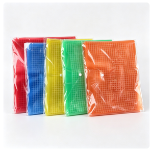 Bolsa de Archivo Grande de Polipropileno Tamaño FC, para Oficina y Escuela, Bolsa Transparente con Cierre a Presión, Bolsa de Almacenamiento Transparente para Papel - Product Image 1
