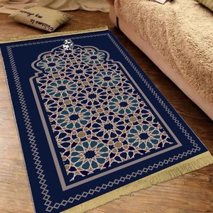 Tapis <span class=keywords><strong>de</strong></span> style ethnique en velours diamanté doré pour salon et chambre, épais et roulé, facile <span class=keywords><strong>d</strong></span>'entretien avec aspirateur, Moyen-Orient - Product Image 5