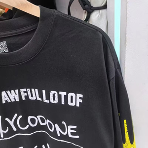 <span class=keywords><strong>Felpa</strong></span> con Cappuccio Termica da Uomo Personalizzata OEM con Stampa Grafica Angelo - 'That's a Awful Lot of Cough Syrup' - Abbigliamento Designer - Product Image 4