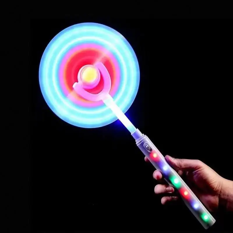 Varita mágica Led giratoria con luz parpadeante para niños, juguetes con luz Led parpadeante, molino de viento, novedad de 2023