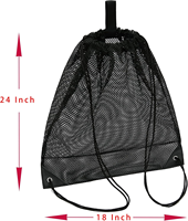 4 pièces sac à cordon en maille sac à cordes pour sport escalade gymnastique blanchisserie coquillage jouet plage et chasse (mixte 2 tailles)