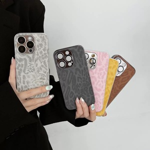 Custodia per PC leopardo placcato di lusso per <span class=keywords><strong>iPhone</strong></span> 16 15 <span class=keywords><strong>14</strong></span> <span class=keywords><strong>Plus</strong></span> 13 12 11 Pro Max protezione per lenti antiurto Cover morbida Capa - Product Image 4