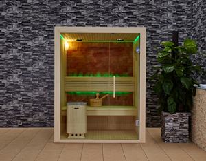MEXDA Solide Bois Sec Sauna avec Sauna Poêle <span class=keywords><strong>Sel</strong></span> Pierre 2 Personne Intérieur Traditionnel Sauna À Vapeur Spa <span class=keywords><strong>Maison</strong></span> pour Vente WS-1412S - Product Image 2