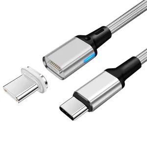 Магнитный кабель для быстрой зарядки с USB Type C на Type C PD, 100 Вт, 20 в, 5 А, 1,8 м