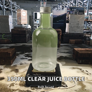 Bouteille de boisson transparente en PET de 350 ml avec bouchon à vis pour lait, vin, jus - Sérigraphiée - Approvisionnement direct usine - Product Image 2