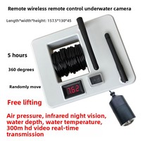 500m Navigation Automatique Détecteur de Poissons Caméra LCD Affichage IP68 Étanche Longue Distance Télécommande Sans Fil LED Lumières