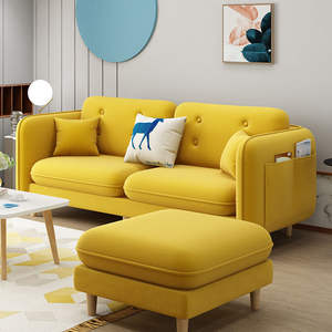 Venta caliente sala de estar minimalista clásico diseño moderno elegante único gran tamaño tela marco de madera sofá conjunto de muebles para el hogar - Product Image 3