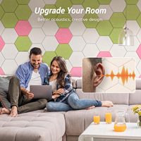 ZhenFornos 12'li Paket Yüksek Yoğunluklu Altıgen Akustik Paneller 30x25x1 cm NRC 1.1 Ses Emici Yapışkanlı Modern Stüdyo Ofis