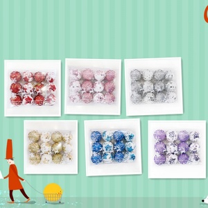 Christmas Decorations Foam Gold Powder Christmas Ball 12 Pieces Ornaments ZT232 - Product Image 3